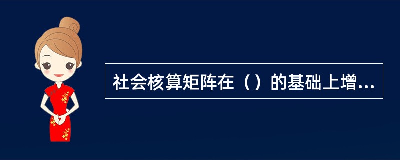 社会核算矩阵在（）的基础上增加了非生产性部门，以二维表的形式全面反映了整个经济活