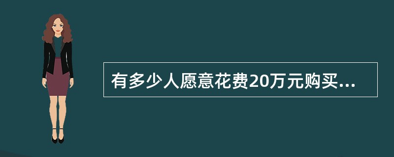 有多少人愿意花费20万元购买一套高层带电梯的点式楼两居室住房，如对此问题进行调查