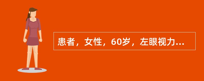 患者，女性，60岁，左眼视力下降2天，检查：左眼视力为0.3，视乳头水肿，边界不