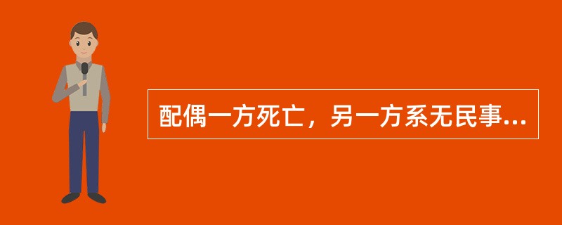 配偶一方死亡，另一方系无民事行为能力人或者限制民事行为能力人的，其继承权（）。