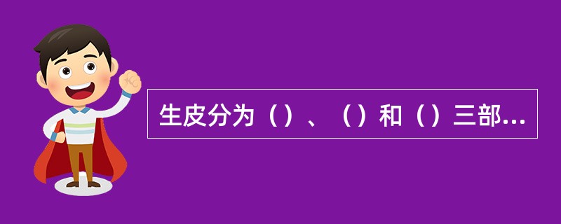 生皮分为（）、（）和（）三部分。