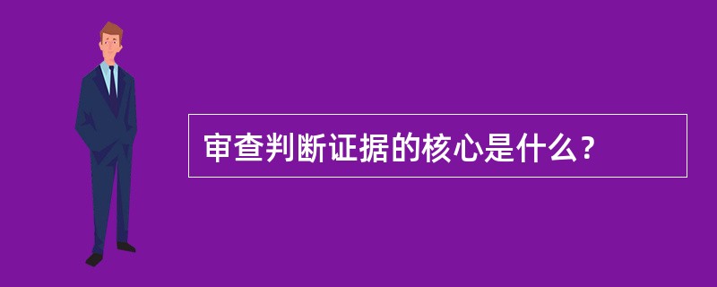 审查判断证据的核心是什么？