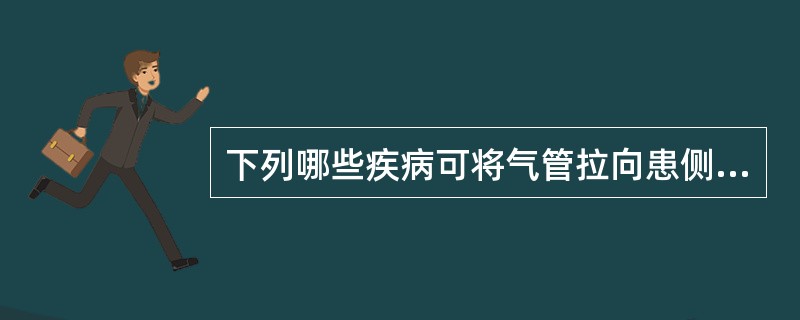 下列哪些疾病可将气管拉向患侧：（）