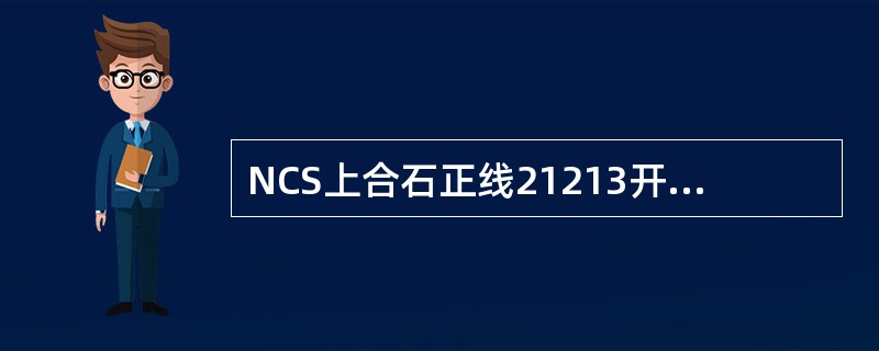 NCS上合石正线21213开关需要那些条件？