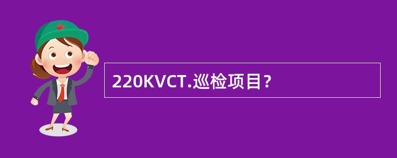 220KVCT.巡检项目？