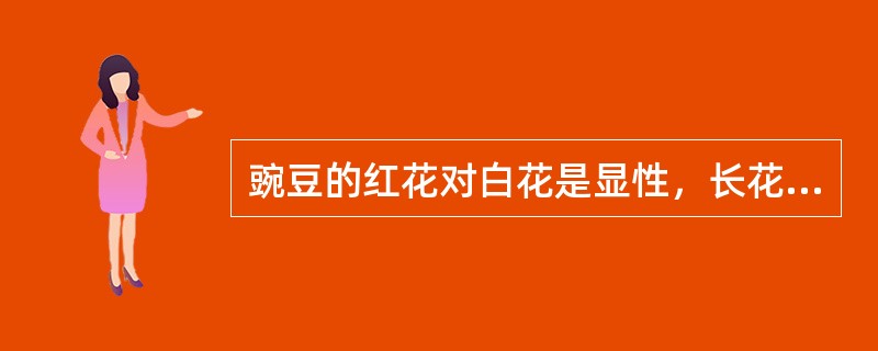 豌豆的红花对白花是显性，长花粉对圆花粉是显性。现有红花长花粉与白花圆花粉植株杂交