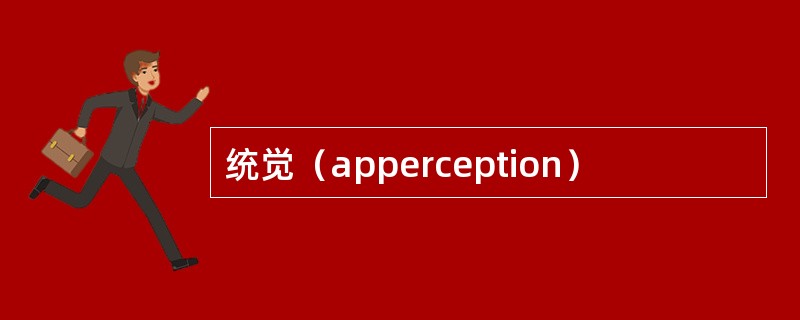 统觉（apperception）