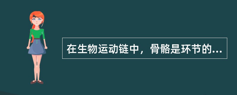 在生物运动链中，骨骼是环节的（），关节是运动的（），肌肉收缩则为环节绕关节轴转动