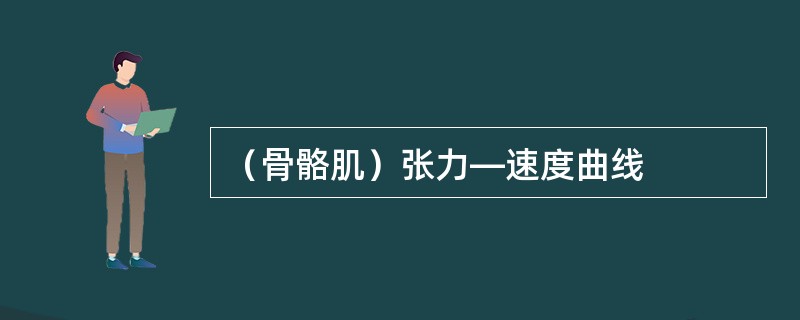 （骨骼肌）张力—速度曲线