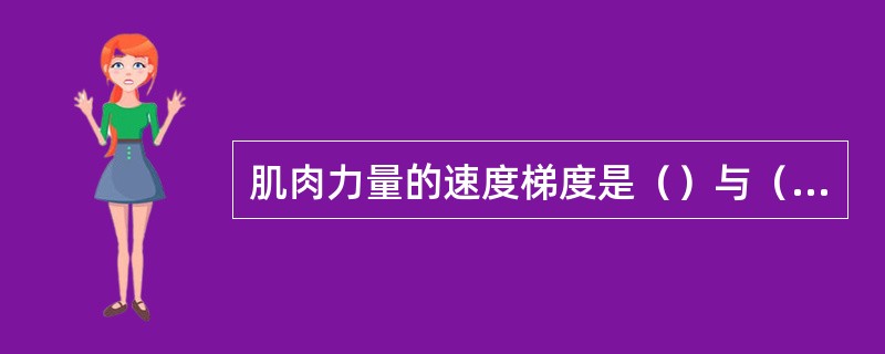 肌肉力量的速度梯度是（）与（）的比值。