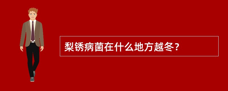 梨锈病菌在什么地方越冬？