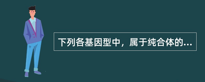 下列各基因型中，属于纯合体的是（）