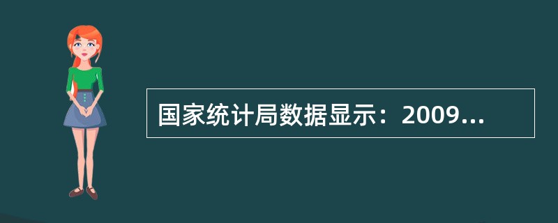 国家统计局数据显示：2009年10月，我国CPI指数同比上涨1%；受金融危机的影