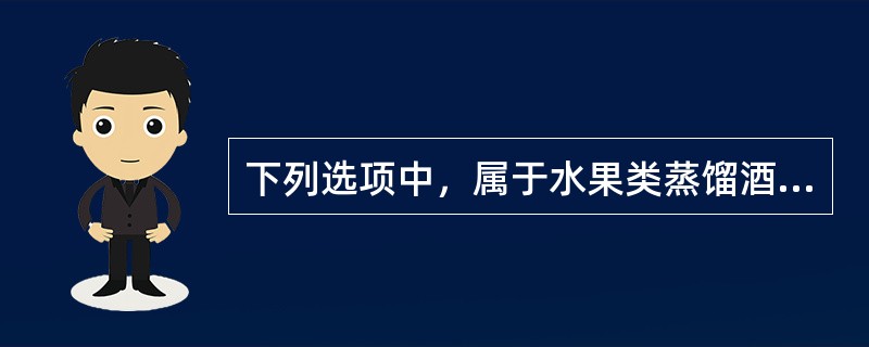 下列选项中，属于水果类蒸馏酒的是（）