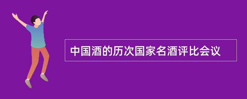 中国酒的历次国家名酒评比会议