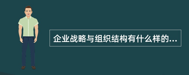 企业战略与组织结构有什么样的关系？