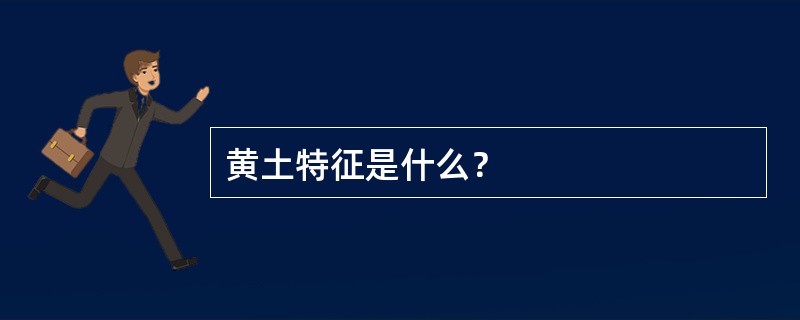 黄土特征是什么？
