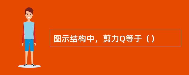 图示结构中，剪力Q等于（）