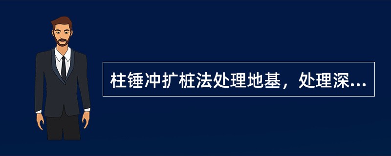 柱锤冲扩桩法处理地基，处理深度不宜超过（）；复合地基承载力特征值不宜超过（）。