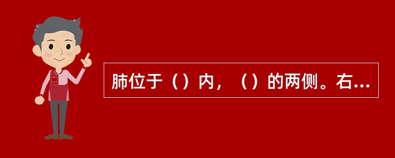 肺位于（）内，（）的两侧。右肺被（）和（）分为上、中、下3叶。