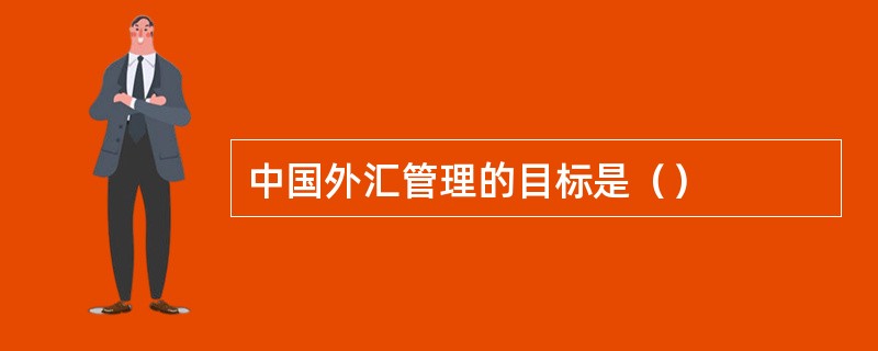 中国外汇管理的目标是（）