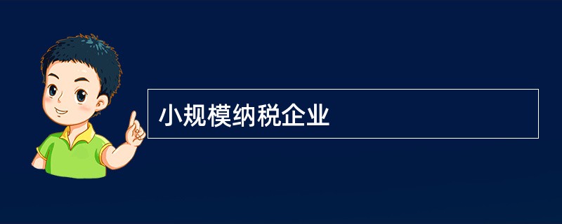 小规模纳税企业