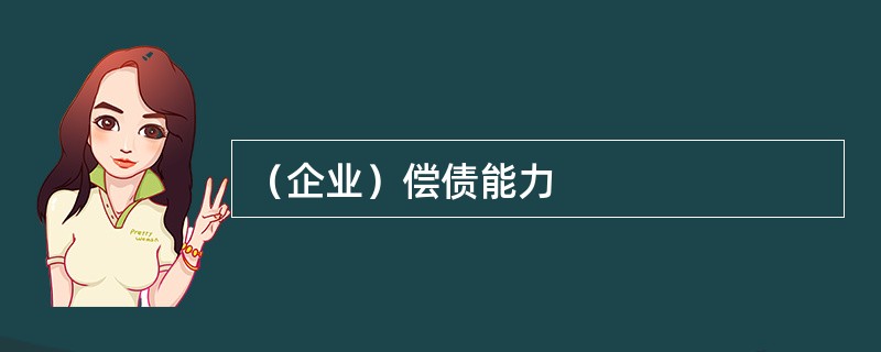 （企业）偿债能力