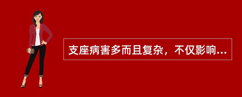 支座病害多而且复杂，不仅影响支座本身，而且影响梁和墩台。
