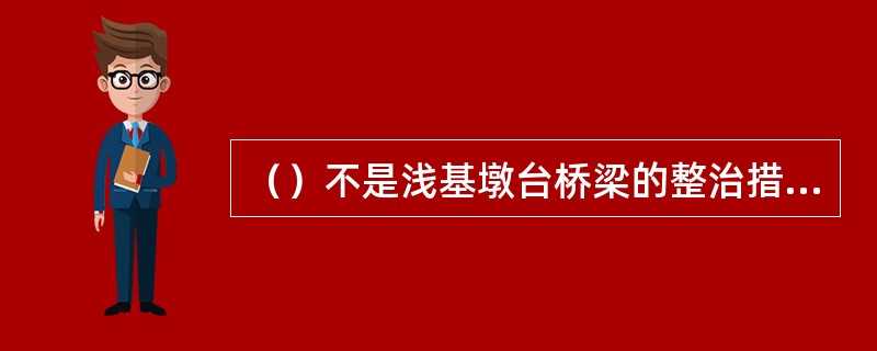 （）不是浅基墩台桥梁的整治措施。