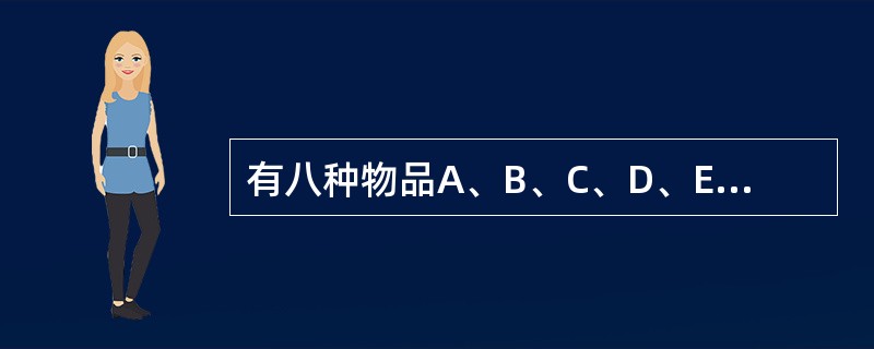 有八种物品A、B、C、D、E、F、G、H要装箱运输，虽然量不大，仅装1箱也装不满