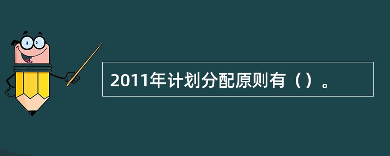 2011年计划分配原则有（）。