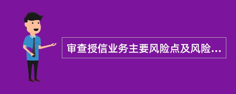 审查授信业务主要风险点及风险防范措施、偿债能力、授信安排、授信价格、授信期限、担