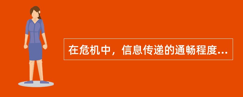 在危机中，信息传递的通畅程度和危机可把握性的关系是（）