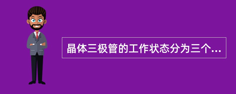 晶体三极管的工作状态分为三个区域，当电源EC一定，IC很大，VCE很小Ib再增大