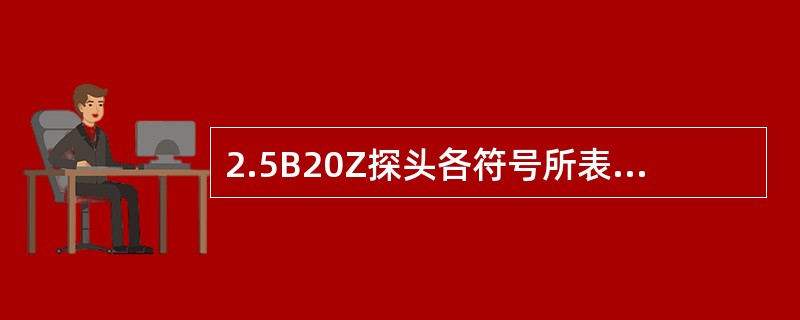 2.5B20Z探头各符号所表示的意义是什么？