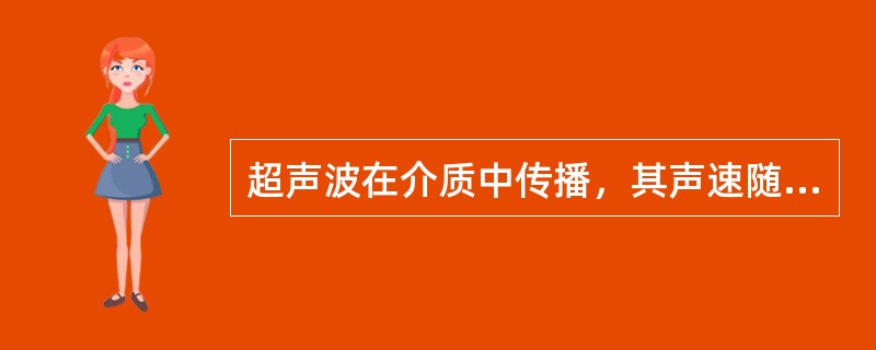 超声波在介质中传播，其声速随频率变化的波形是（）。