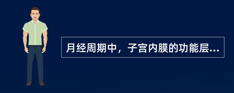 月经周期中，子宫内膜的功能层呈现周期性变化。