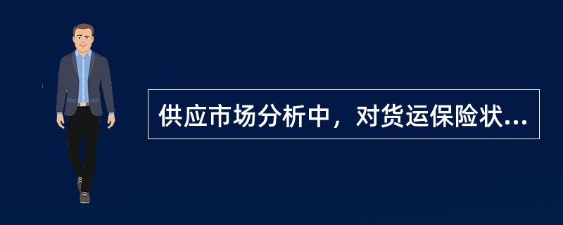 供应市场分析中，对货运保险状况的分析，是属于POCKET方法中的哪个要素。（）