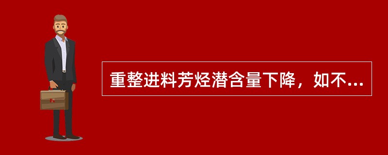 重整进料芳烃潜含量下降，如不及时调整，可能会造成（）。