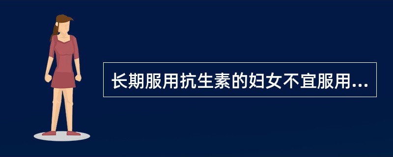 长期服用抗生素的妇女不宜服用口服避孕药。