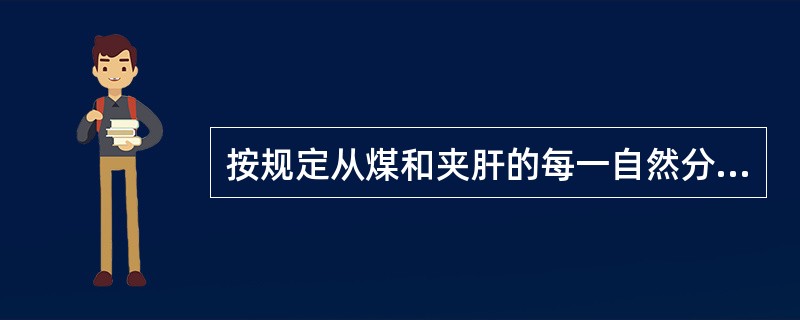 按规定从煤和夹肝的每一自然分层中分别采取的试样为（）。