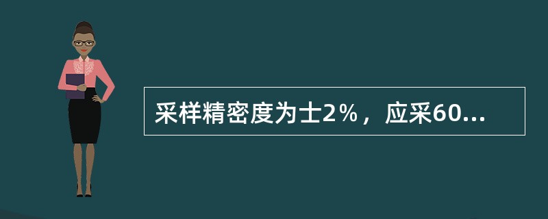 采样精密度为士2％，应采60个子样，如采样精密度提高到士l％，应采子样数为（）