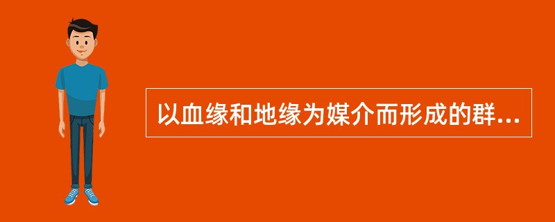 以血缘和地缘为媒介而形成的群体称为（）