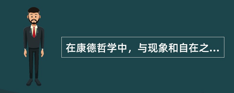 在康德哲学中，与现象和自在之物同等重要的范畴还包括（）。