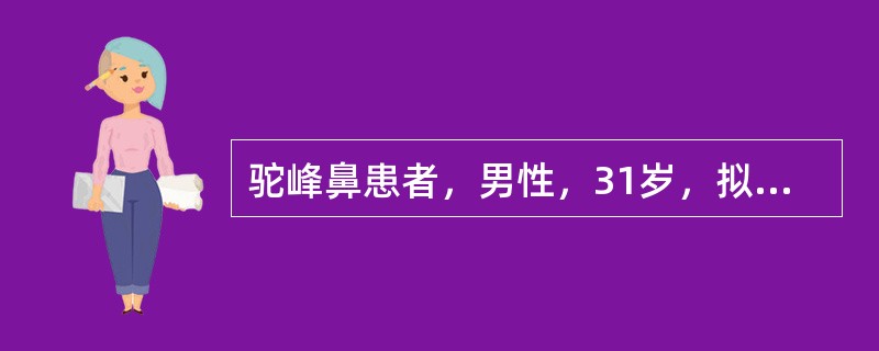 驼峰鼻患者，男性，31岁，拟行手术治疗。以下哪项不是必要的术前准备（）。