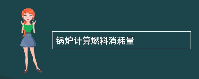 锅炉计算燃料消耗量