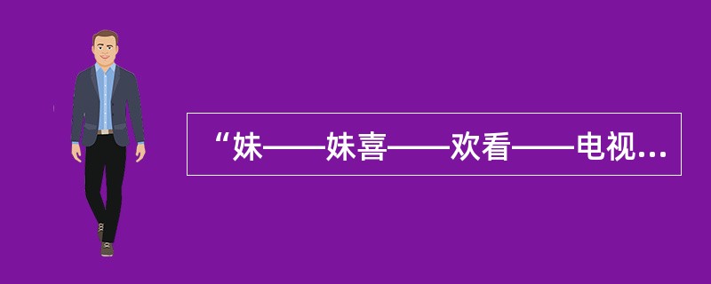 “妹——妹喜——欢看——电视”属于（）口吃问题。