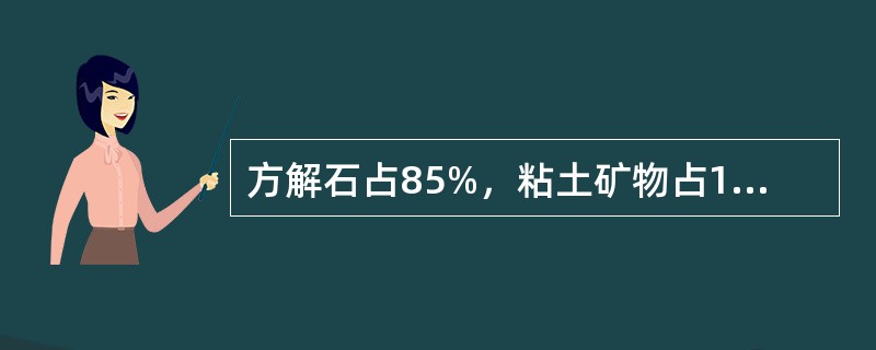 方解石占85%，粘土矿物占12%，白云石占3%的碳酸盐岩应命名为（）。