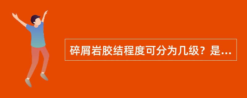 碎屑岩胶结程度可分为几级？是如何划分的？