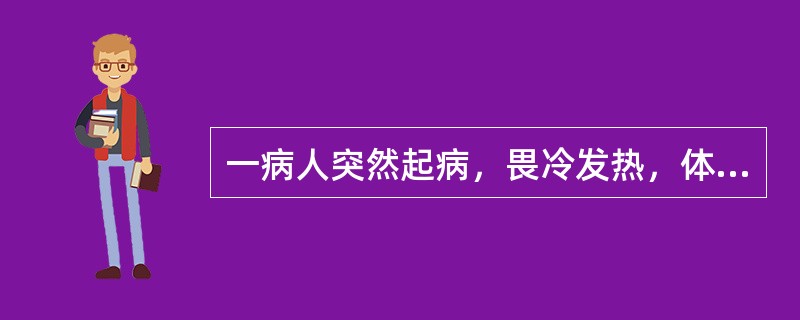 一病人突然起病，畏冷发热，体温常在38℃以上，同时出现腹痛、腹泻，每日大便十余次